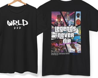 Juice Wrld Backprint t-shirt, legends Never die Vintage Style Fan Merch