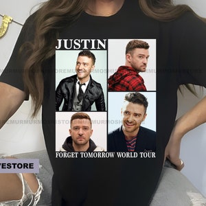 Justin Timberlake world tour shirt Timberlake t-shirt Justin Timberlake merch Timberlake concert fan  JT forget tomorrow tour gift poster