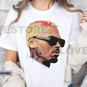 Chris Brown Tour-Shirt Merch Chris Brown das 11:11 World Tour Print-Shirt Chris Brown Gesicht T-Shirt Chris Brown Fan Merch Chris Brown Konzert