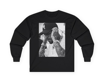 Chris Brown Breezy Album Cover Long Sleeve Tee - Concert Fan Merch
