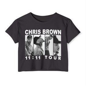 Chris Brown Crop Top Shirt World Tour Crop Shirt Chris Brown Shirt