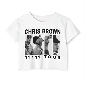 Chris Brown Crop Top Shirt World Tour Crop Shirt Chris Brown Shirt