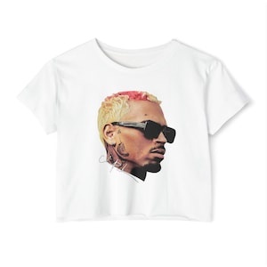 Chris Brown Crop Top Gesicht Welttournee Chris Brown Crop Shirt Chris Brown Shirt Chris Brown 11:11 Tournee Chris Brown Merch Fan Brown Konzert