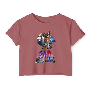 Chris Brown Album Collage Crop Top Shirt, World Tour Concert Merch image 9
