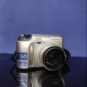 Olympus Camedia C-725 UZ zilveren UltraZoom werkende digitale camera. Getest.