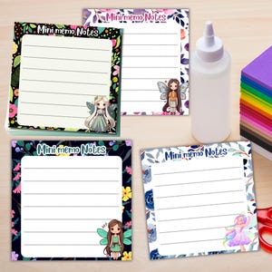 Printable Floral Memo Pad | 4x4” Digital Notepad | Aesthetic Memo Sheets