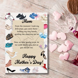 Mother’s Day Card for Mom & Grandma, Mother’s Day Card, Folded Greeting Card, Gift for Mom, Gift for Granny, Printable Card for Mother’s Day