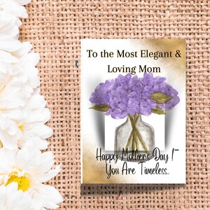 Mother’s Day Card for Mom & Grandma, Floral Greeting Card, Folded 5x7 Card, Gift for Mom, Gift for Grandma, Printable Mother’s Day Card