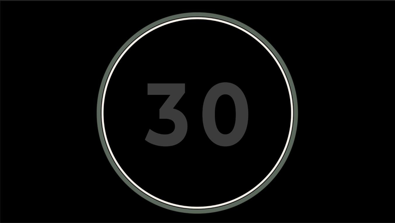 30 Second Timer for Video and Streaming Projects | Creamy Colors | with ending Sounds | for commercial use