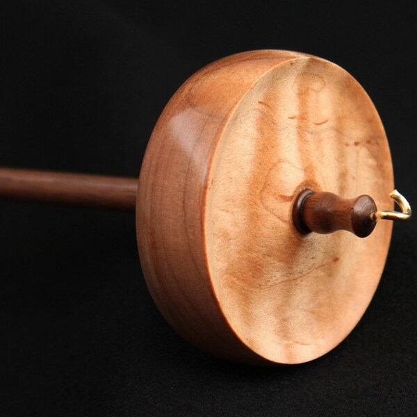 Top Whorl Spindle - Curly Maple