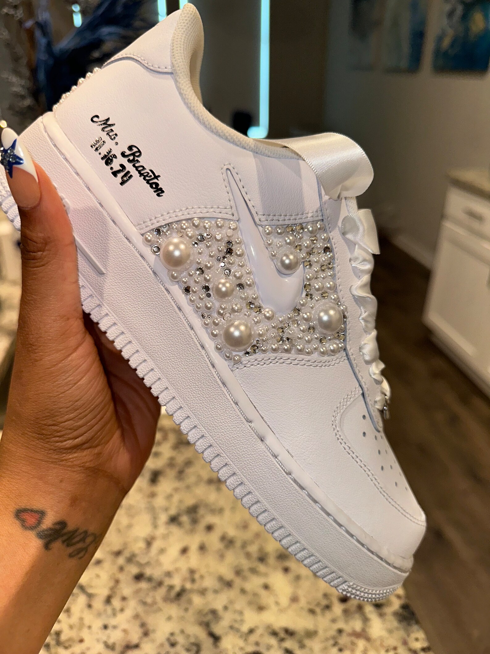 bedazzled air force ones