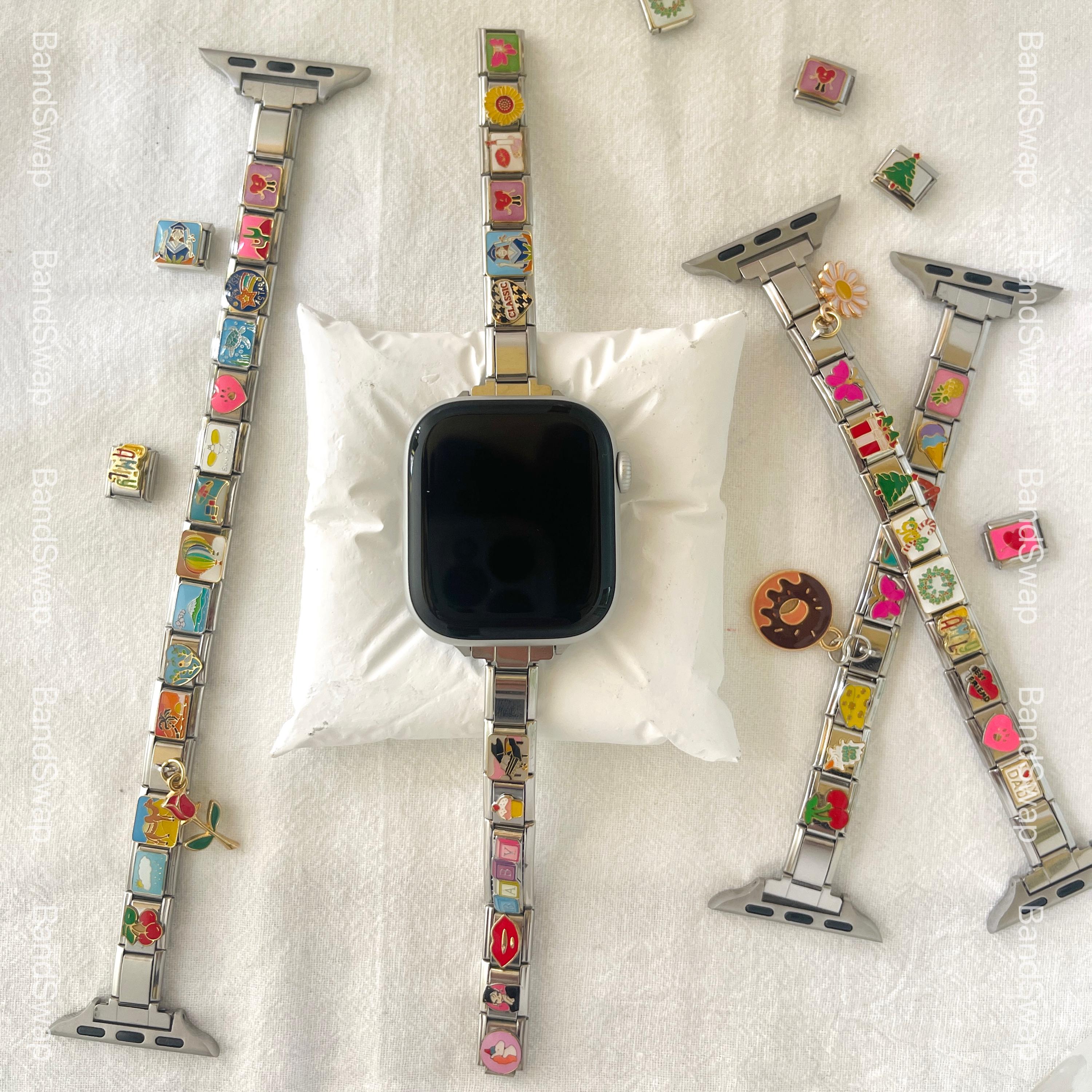 Italian Charm Bracelet Apple Watch Band, Custom Apple Watch  display picture 1