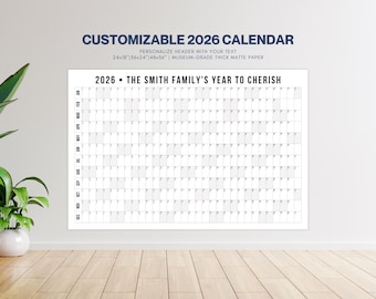 Custom 2026 Calendar: Personalized Wall Planner