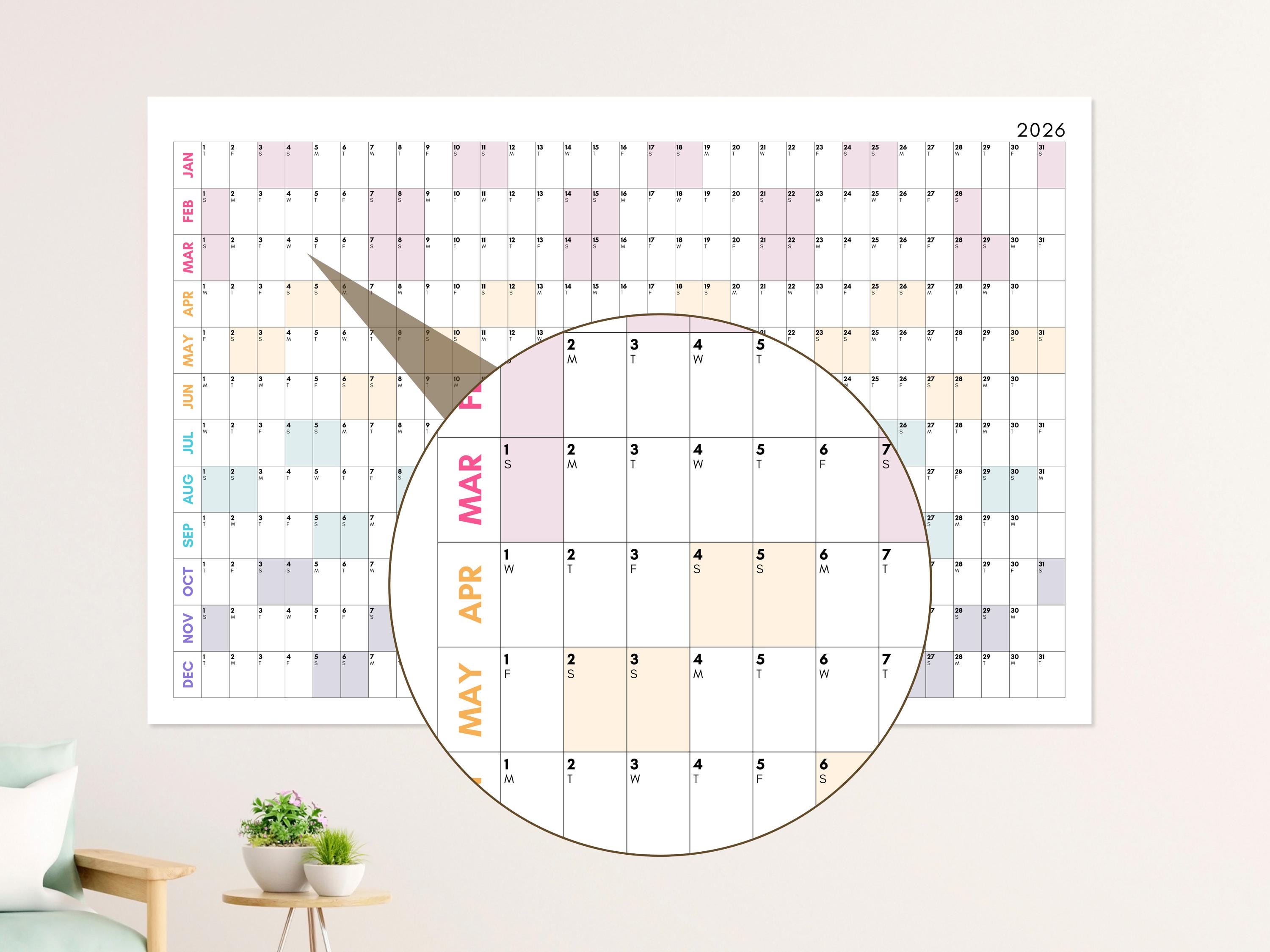 Wabhas Calendario de escritorio, calendario de escritorio 2024 grande de 22 x 17 pulgadas, va de Wabhas Calendario de escritorio, calendario de escritorio 2024 grande de 22 x 17 pulgadas, va de