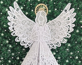 Sparkling Lace Angel Tree Topper