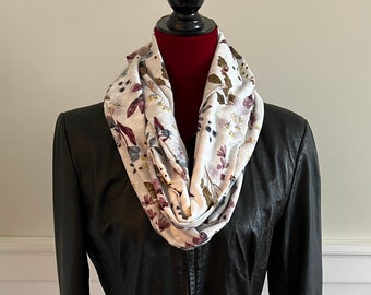 Tumbling Leaves Flannel Infinity Scarf