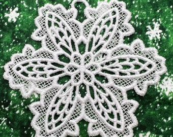 Floral Lace Snowflake Ornament