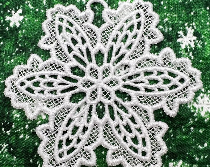 Floral Lace Snowflake Ornament