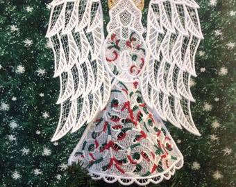 Belle Christmas Lace Angel Tree Topper