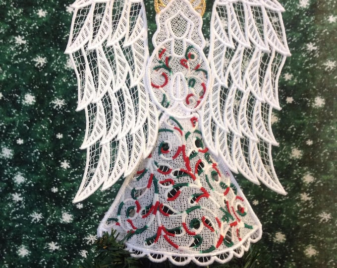 Belle Christmas Lace Angel Tree Topper