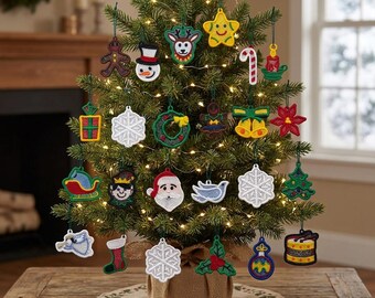 Christmas Lace Miniature/Advent Ornaments - set of 24