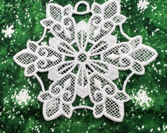 Fleur-de-lis Lace Snowflake Ornament