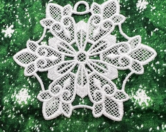 Fleur-de-lis Lace Snowflake Ornament
