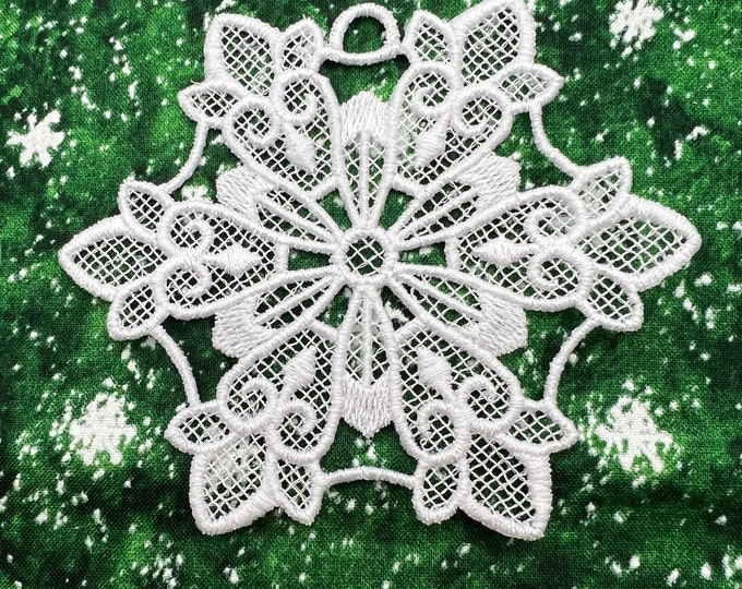 Fleur-de-lis Lace Snowflake Ornament