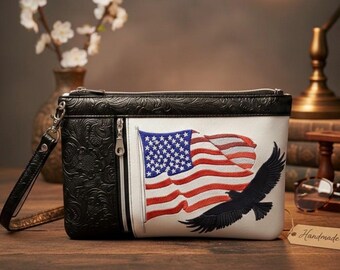 Embroidered USA Purse