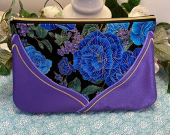 Stardust Purple Lined Makeup Bag