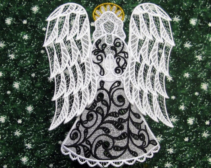 Formal Lace Angel Christmas Tree Topper