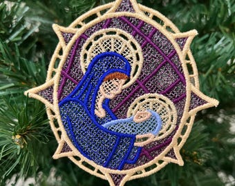 Mary and Child Nativity Lace