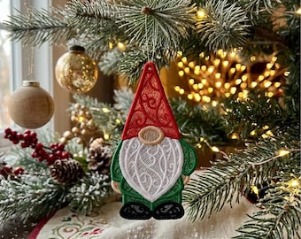 Lace Christmas Gnome Ornament