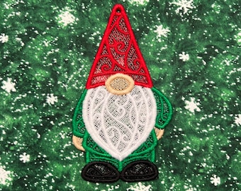 Lace Christmas Gnome Ornament