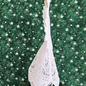 Sparkling Lace Angel Tree Topper afbeelding 3