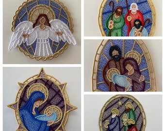 Nativity Lace Set of Five