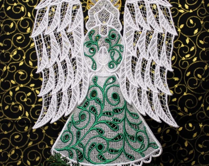 Ciara Lace Angel Christmas Tree Topper