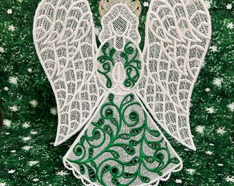 Shannon Lace Angel Christmas Tree Topper