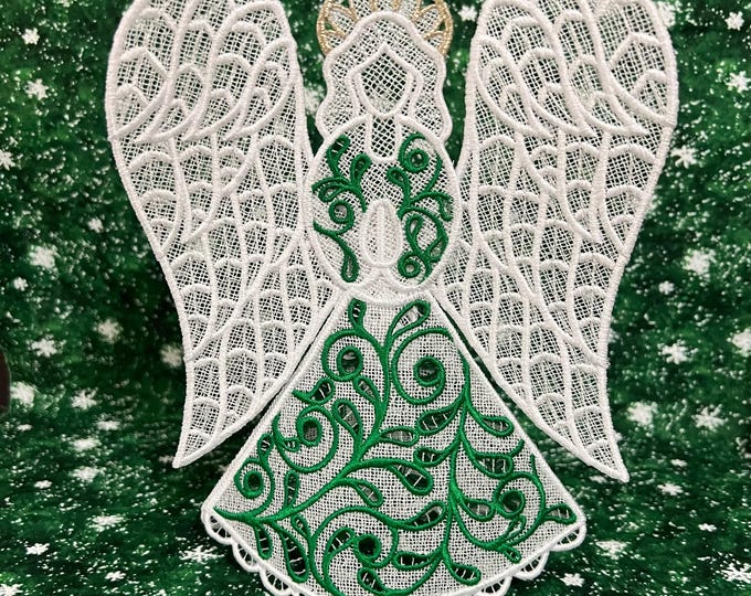Shannon Lace Angel Christmas Tree Topper