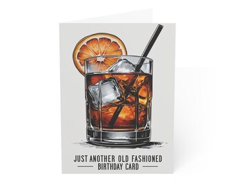 Cartes de voeux d'anniversaire à l'ancienne | Parfait pour les jalons, les célébrations, les acclamations, les toasts, l'ambiance vintage
