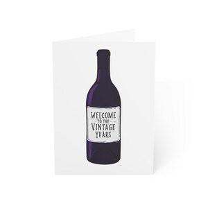 Set vintage wijnwenskaarten | Welkom in de vintage jaren, verjaardagskaarten, vieringskaarten, mijlpaalgroeten, knutselspullen