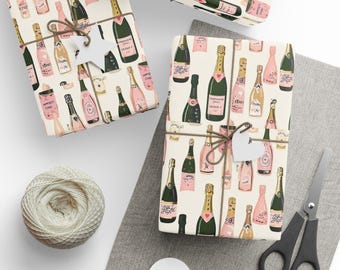 Presentpapper för champagnefest: Festlig bubbeldesign