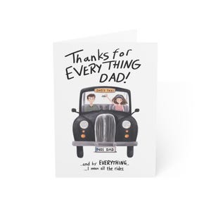 Carte de fête des pères pour papa, papa numéro 1, papa taxi, carte de remerciement, cartes d'anniversaire, notes de remerciement