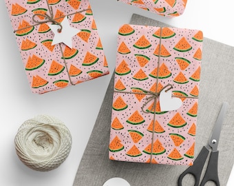 Watermelon Wrapping Paper: Fun Fruit Print, Summer Party Gift Wrap