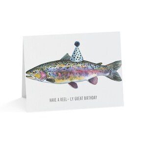 Cartes de voeux poisson - Parfaites pour les anniversaires, les célébrations et plus encore ! Fête des pères, cartes de voeux amusantes, cartes d'anniversaire uniques,