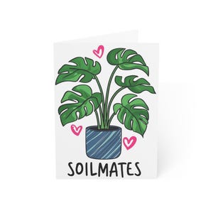 Lot de cartes de voeux Soilmates - Jolies cartes pour amoureux des plantes pour anniversaires, amitiés, parentalité végétale, mots de remerciement, 1 à 50 pièces