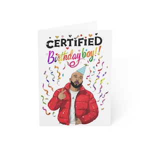 Carte d'anniversaire certifiée pour garçon. Carte unique pour quelqu'un de spécial, des célébrations et des occasions spéciales.