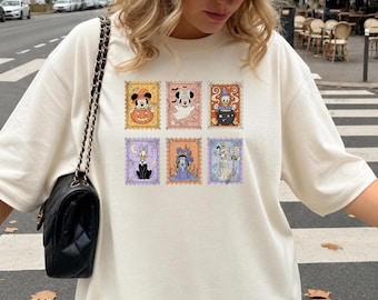 Comfort Colors® Mickey and Friends Halloween Shirt, Disney Halloween Tee, Disneyland Spooky T-Shirt, WDW Magic Kingdom Gift, Fall Season Tee