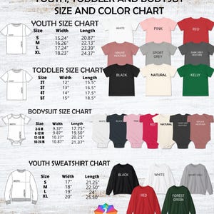 a poster showing the sizes of children's clothing