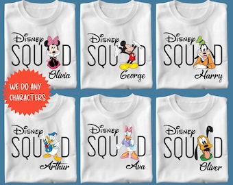 Disney Squad Shirt,Custom Disney Shirt,2025 Disney Family Shirt,Disney Trip Shirt,Disneyland Shirt,Disney Kids Shirt,Disney Sweatshirt
